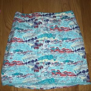 Vineyard Vines Caribbean Beach Print Skirt